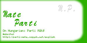 mate parti business card